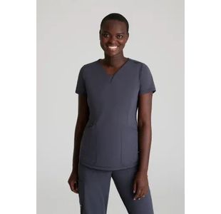 Serene Knit Scrub Top Pewter 5Xl
