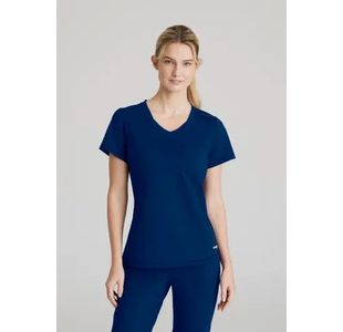 Flow Knit Scrub Top Navy 5Xl