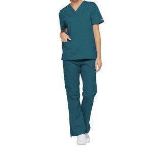 Signature Scrub Top Carib Blue Xs