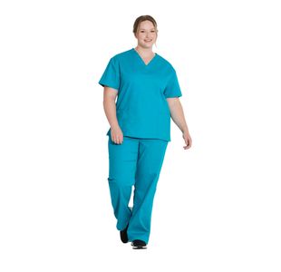 Signature Scrub Top Teal 3Xl
