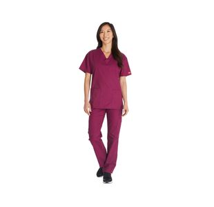 Signature Scrub Top Wine S