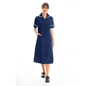 Nursing Dress Navy/White 32