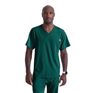 Sk0112 Unisex V Scrub Top Hntgrn M