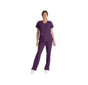 Breeze Womens Scrub Top Eggplant 2Xl