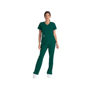 Breeze Womens Scrub Top Hunt Grn 4Xl