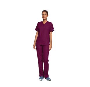 4700 Unisex Scrub Top Wine M