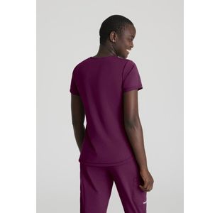 Serene Knit Scrub Top Wine 2Xl