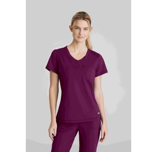 Flow Knit Scrub Top Wine 4Xl