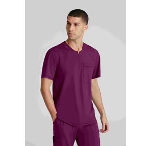 Flex Knit Scrub Top Wine 3Xl