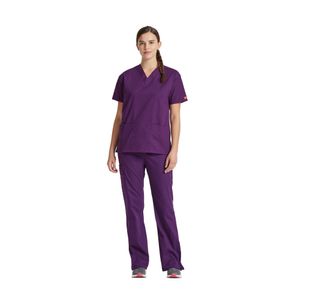 Signature Scrub Top Eggplant L
