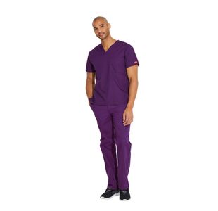 Signature Scrub Top Eggplant L