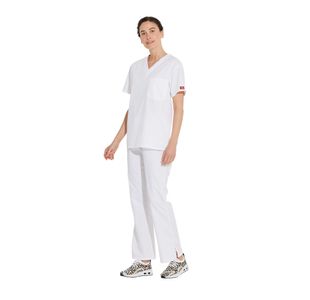 Signature Scrub Top White Xl