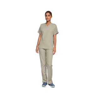 4700 Unisex Scrub Top Khaki M
