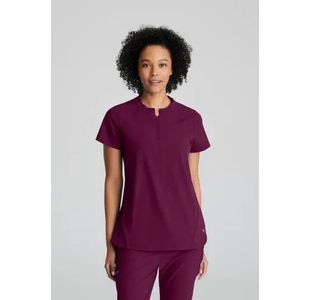 One Flux Scrub Top Wine 2Xl
