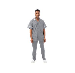 Philip Male Tunic Storm Grey/Wht 52
