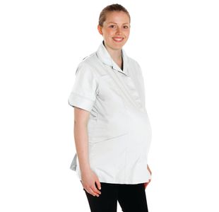 Maternity Tunic White/White S