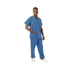 Unisex Scrub V-Neck Top Hosp Blu 3Xl