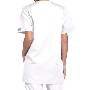 Prof V-Neck Scrub Top White Xs