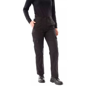 Ladies Cargo Trousers Reg Black 12