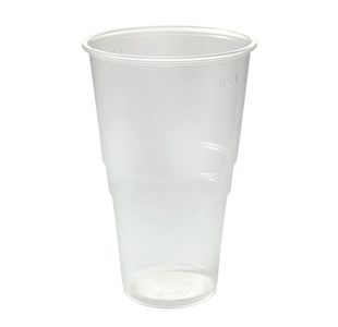 Plastic Pint Glass Clear Pk50