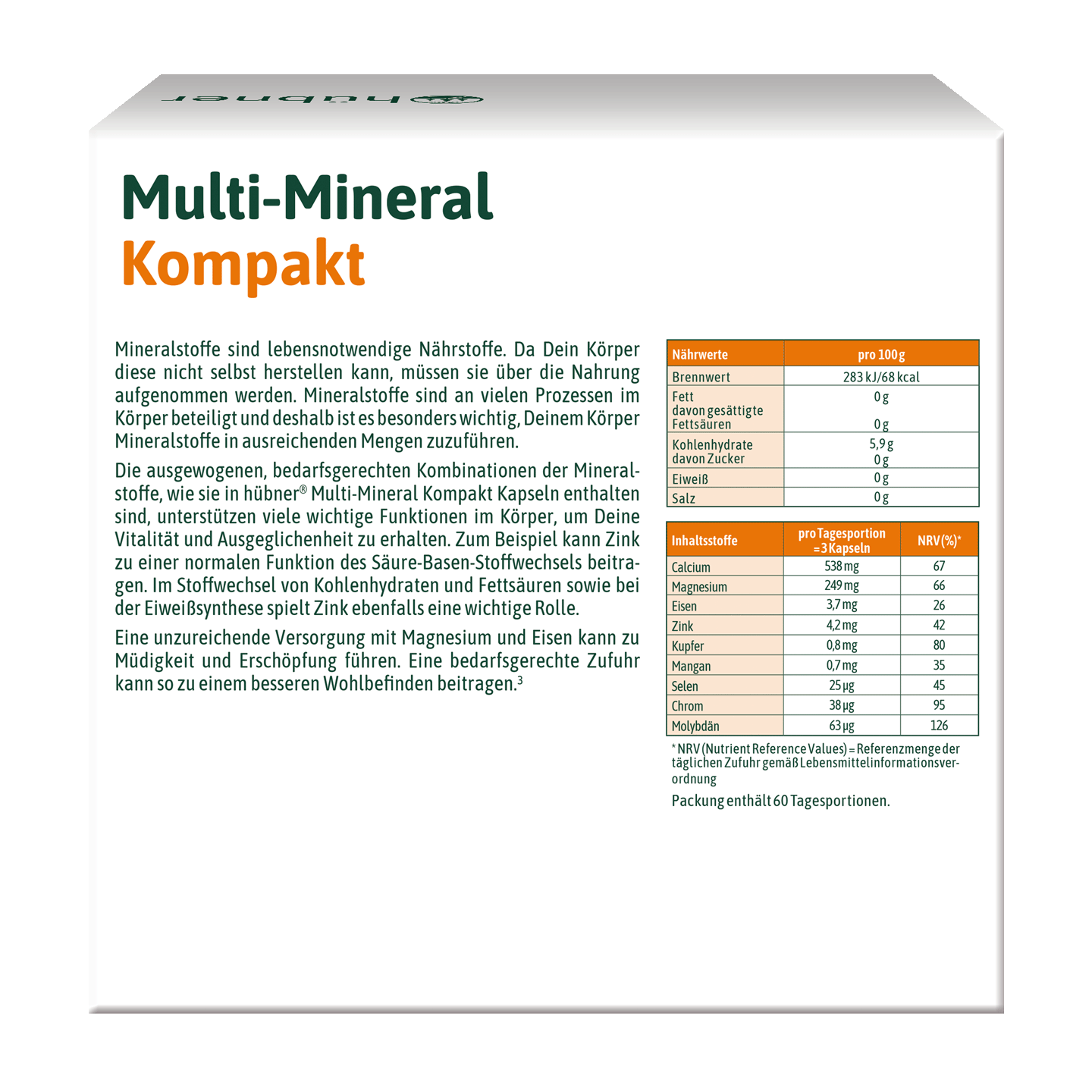 hübner Multi-Mineral Kompakt 180 Stück