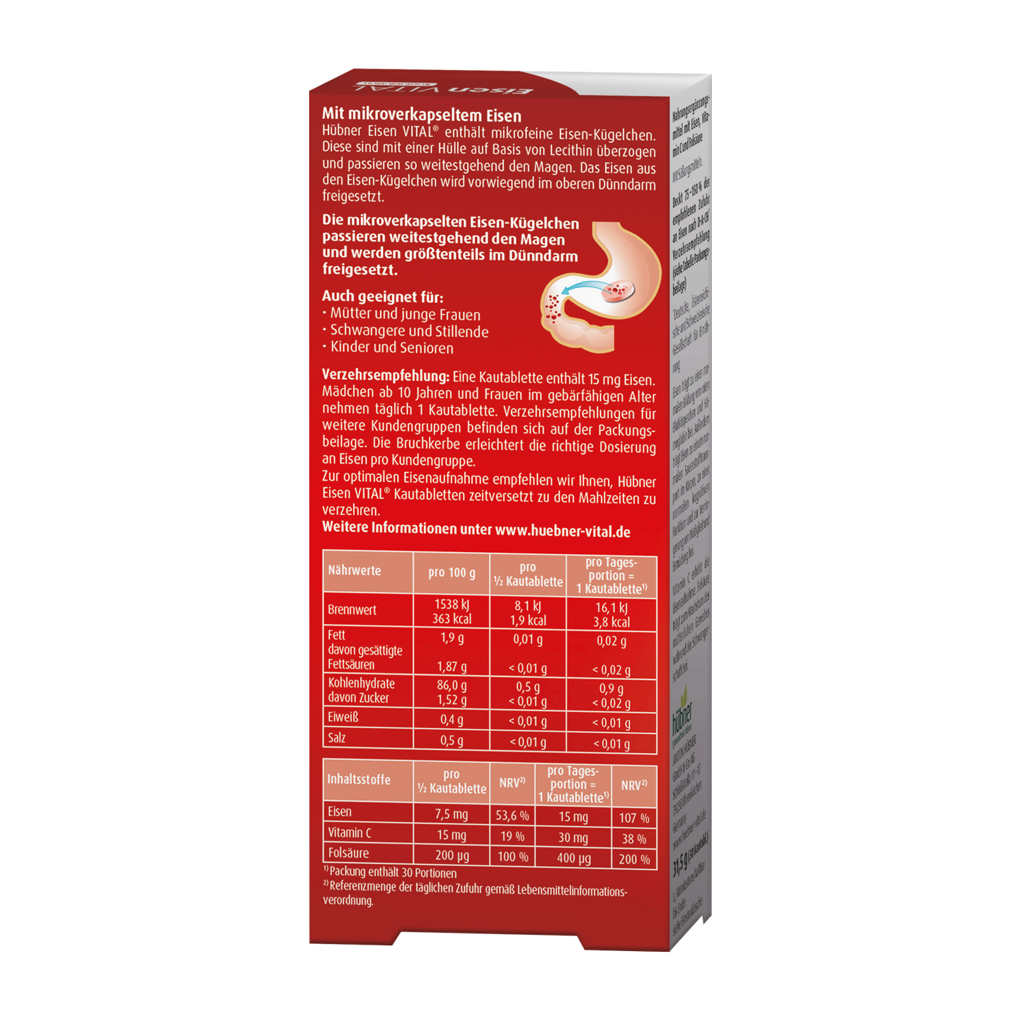 Hübner Iron VITAL® Chewable tablets