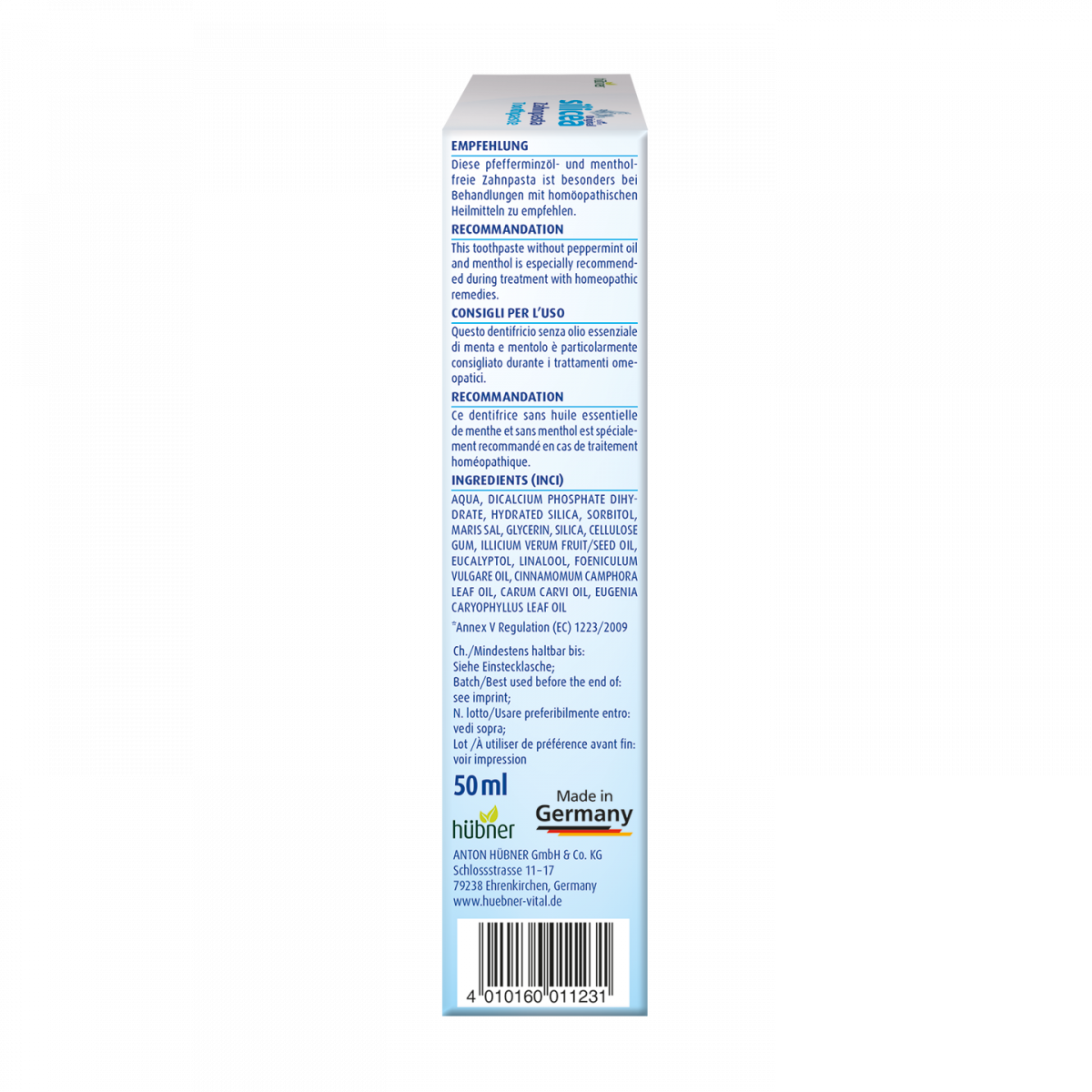 Hübner Original silicea® toothpaste without peppermint oil