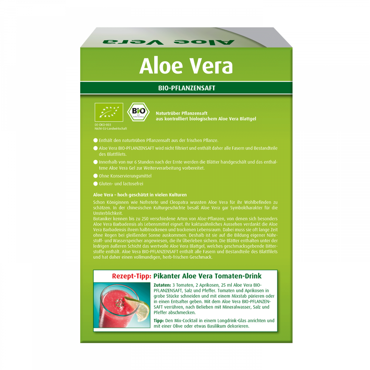 ALOE VERA BIO-Pflanzensaft naturtrüb