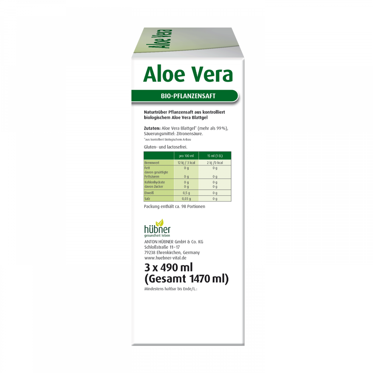 ALOE VERA BIO-Pflanzensaft naturtrüb