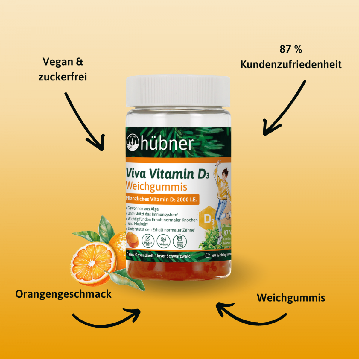 hübner Viva Vitamin D3 Weichgummis