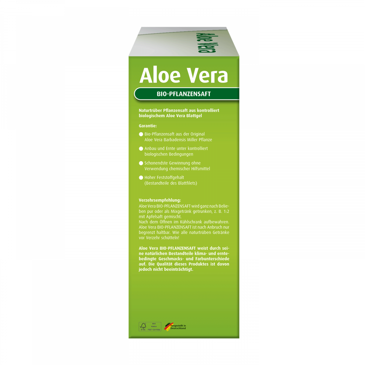 ALOE VERA BIO-Pflanzensaft naturtrüb