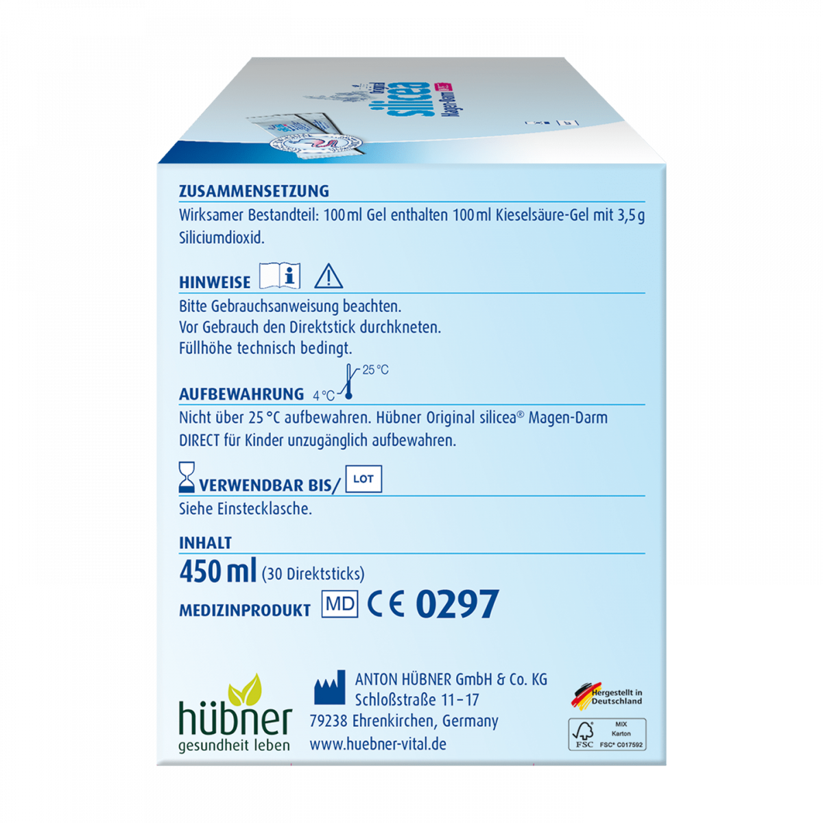 Hübner Original Silicea® Gastro-Intestinal Direct Hübner Original Silicea® Gastro-Intestinal Direct