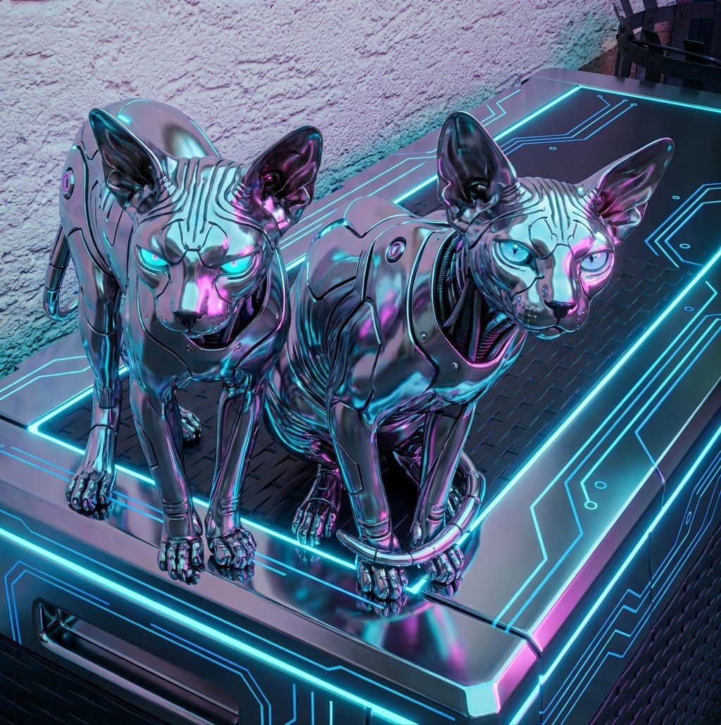Mecha Future – Cyborg-Chrom trifft Neon