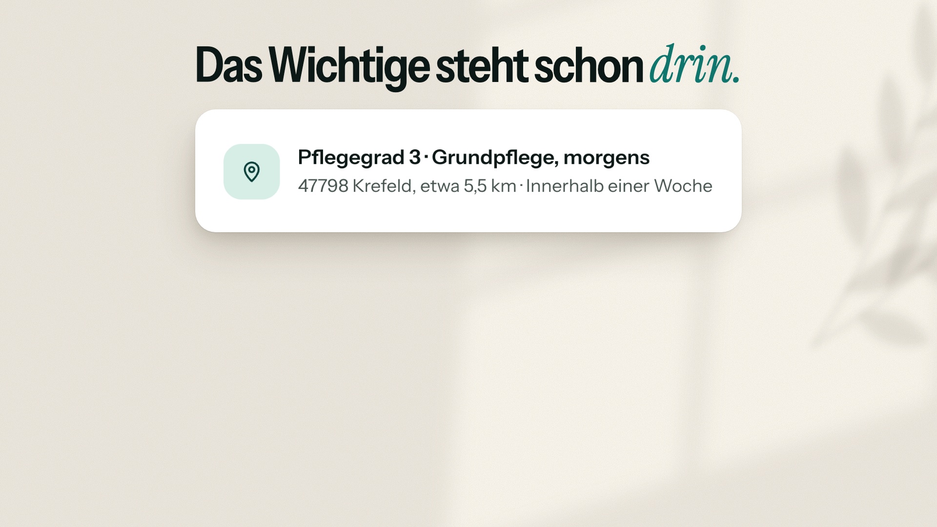 Standbild aus dem Video „In 1 Minute: So läuft PflegeMatch für Pflegedienste“