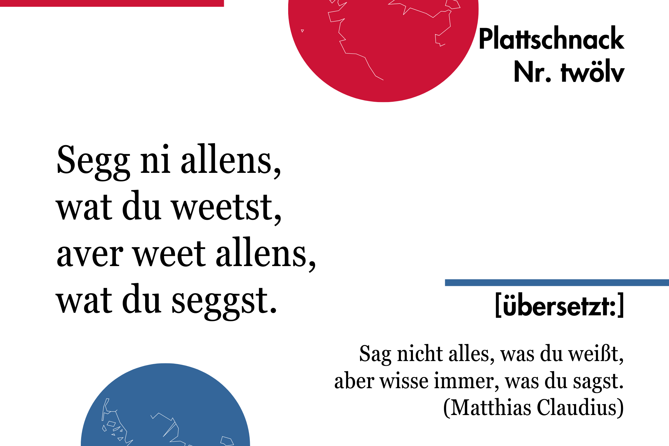 Plattschnack Nr. twölv - Kulturkanal.sh