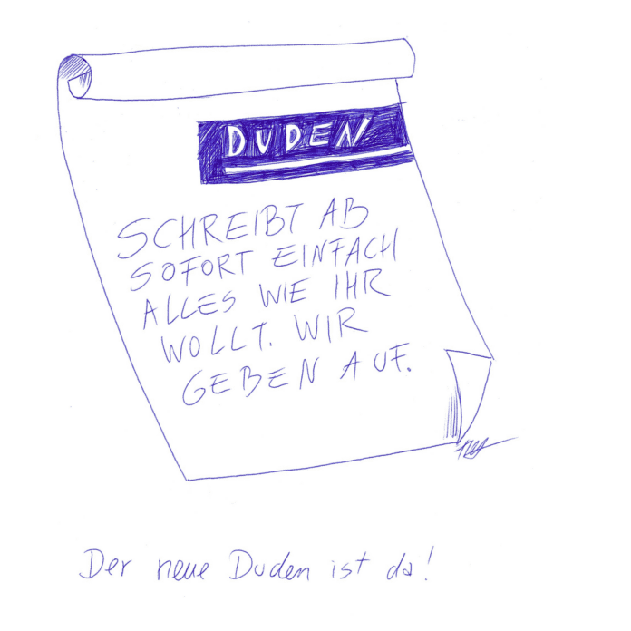 Ein Zettel mit der Aufschrift 