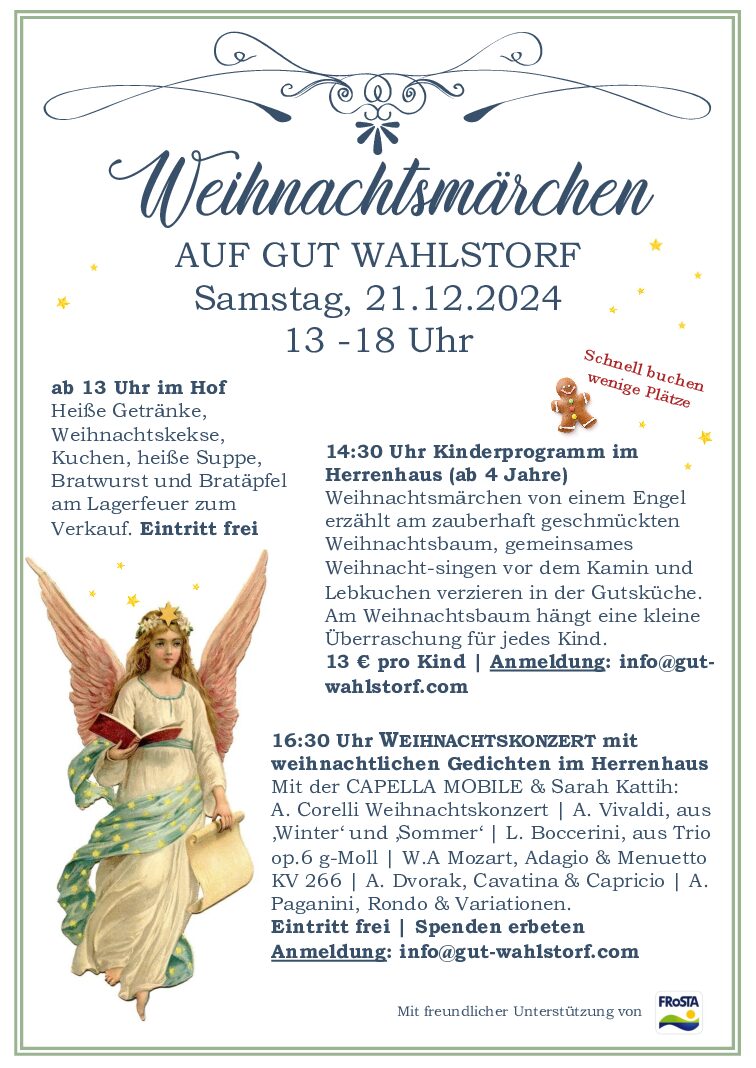 Wahlstorf: WEIHNACHTSMÄRCHEN AUF GUT WAHLSTORF