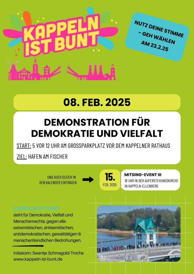 Demonstration für Demokratie und Vielfalt