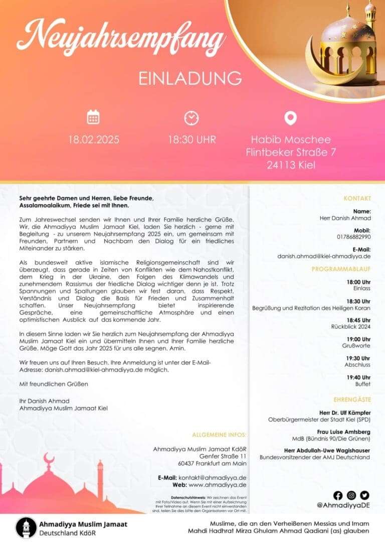 Kiel: Neujahrsempfang 2025 der Ahmadiyya Muslim Jamaat Kiel