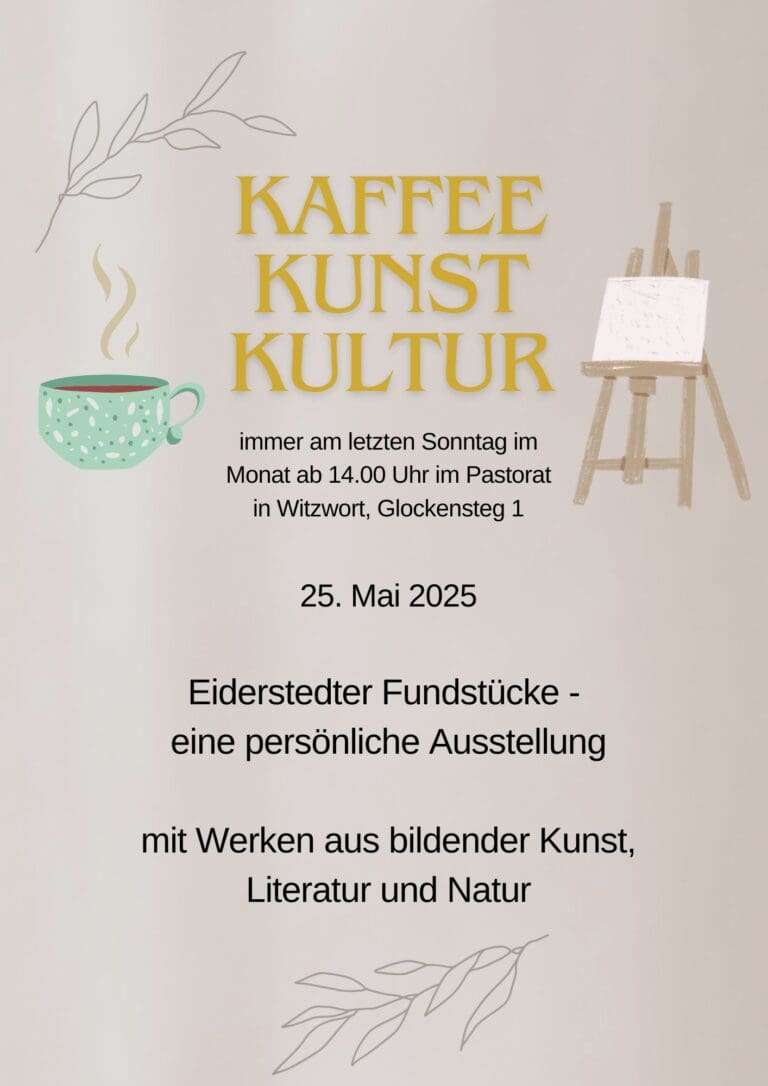 Kaffee.Kunst.Kultur – Konzert mit Watt’n Tune – Europäische Folkmusik im Pastorat in Witzwort