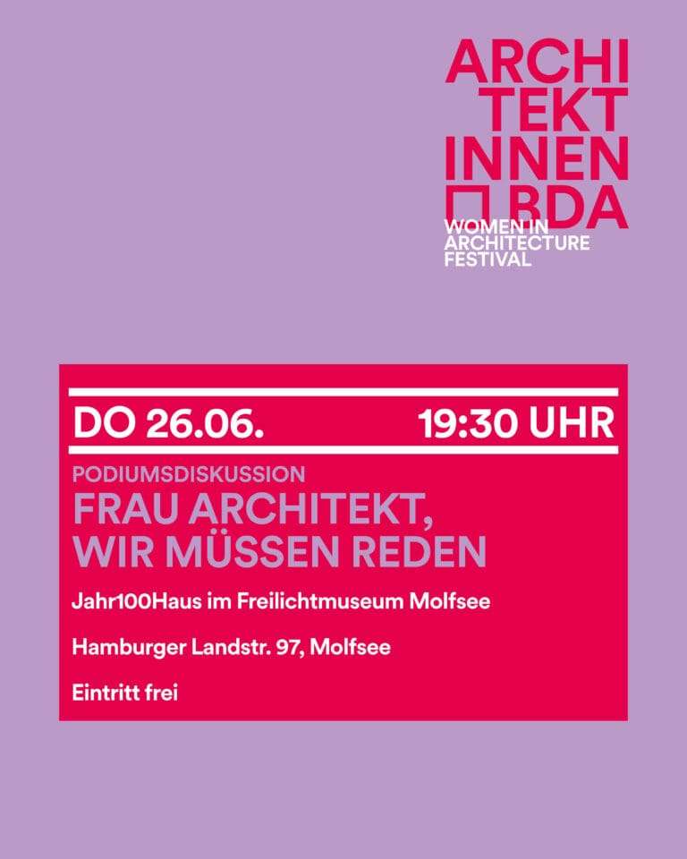 Molfsee: Podiumsdiskussion FRAU ARCHITEKT, WIR MÜSSEN REDEN