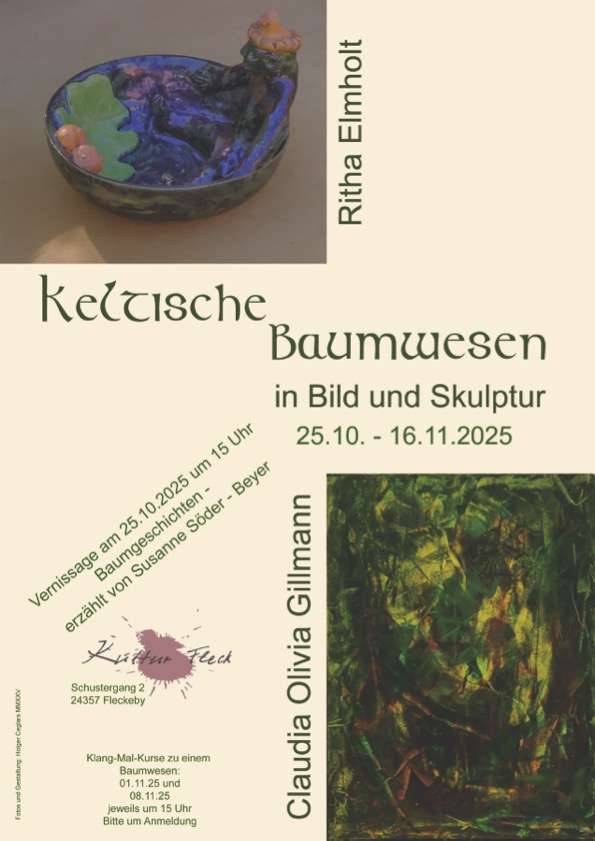 Fleckeby: Keltische Baumwesen in Bild und Skulptur