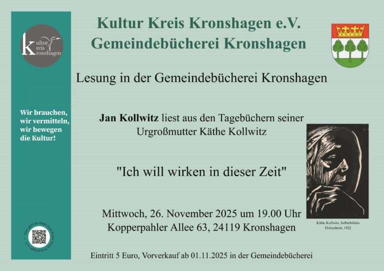 Kronshagen: Lesung mit Jan Kollwitz
