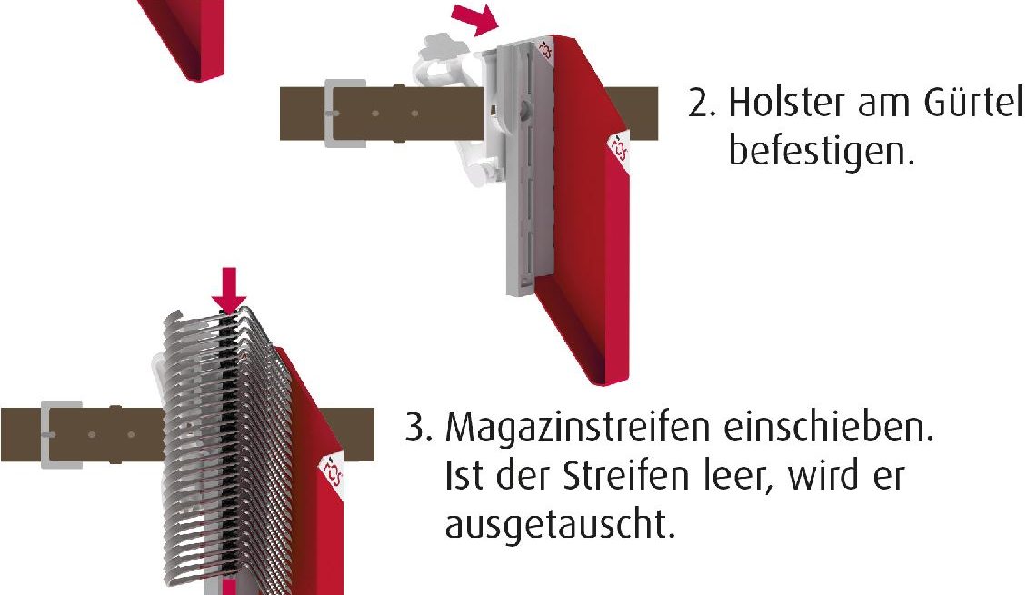 bauen dachklammer im holster