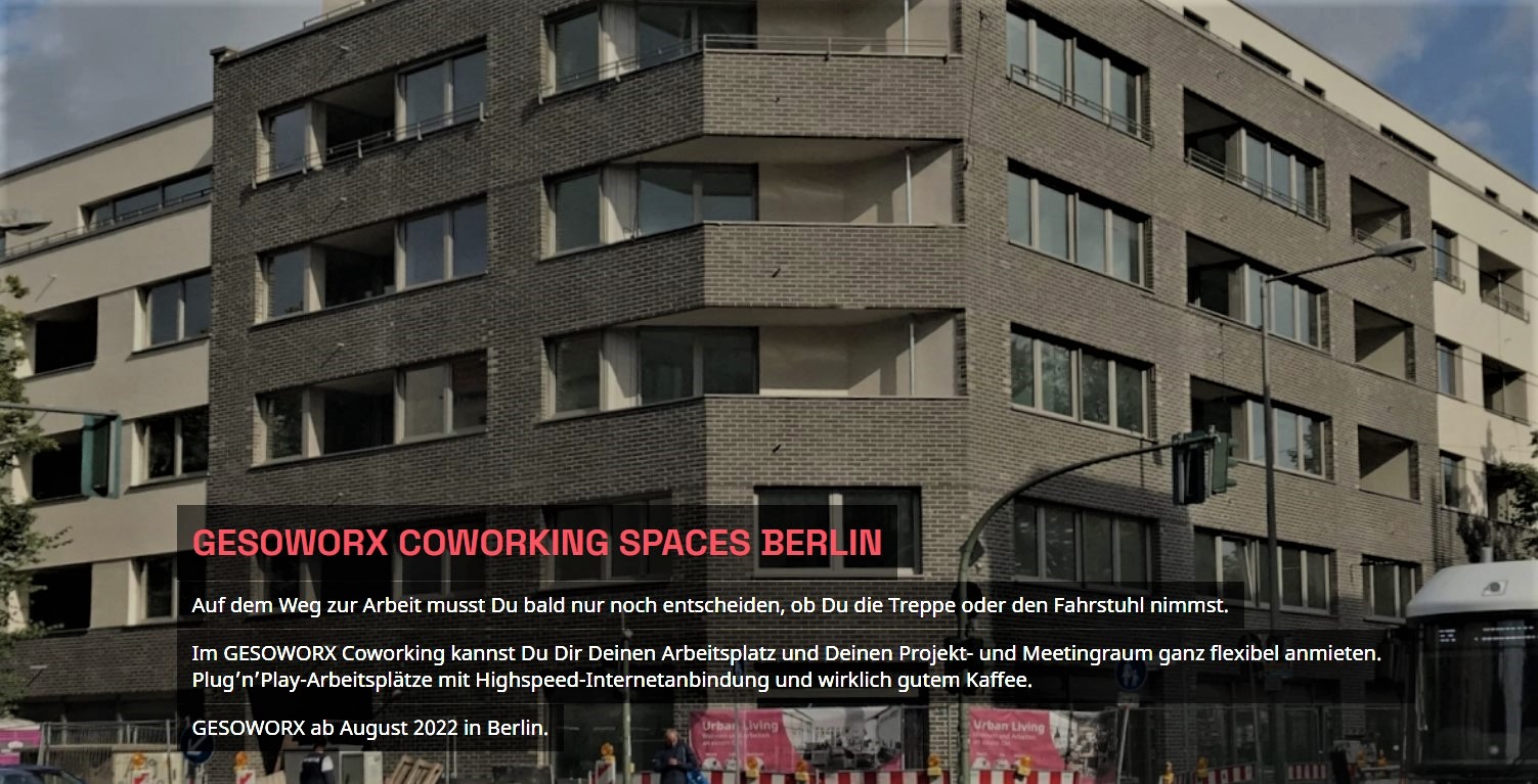 Berlin cowork AG und GESOBAU AG starten GESOWORX