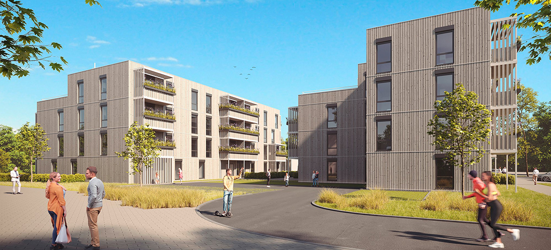 Baustart für Systemholzbau im Modellquartier „Ellener Hof“