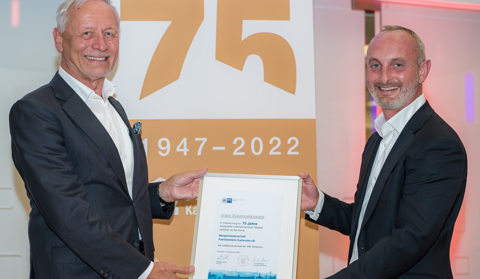 75 Jahre Familienheim Karlsruhe – 75 Jahre Genossenschaftsgedanke