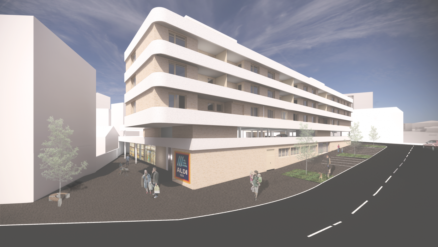 ALDI-Neubau in Pforzheim: Kindertagesstätte und Senioren-Apartments