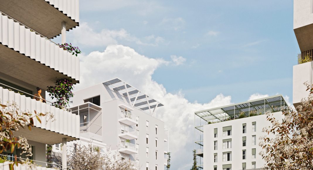Mit Mona’s Liesing von Neues Leben und WBV-GPA soll eine neue Quartiersmitte entstehen – die Idee dazu orientiert sich an bewährten Projekten mit Schwerpunkt auf soziale Durchmischung. Visualisierung: k18.at
