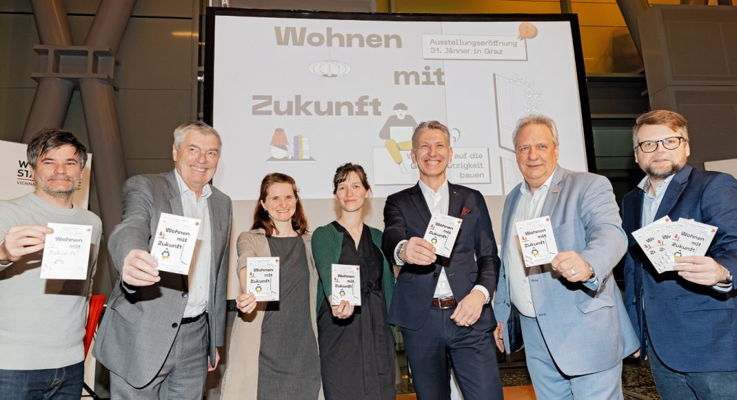 Freude über erfolgreichen Start der Wanderausstellung in Graz: Wolfgang Moitzi, Wolfram Sacherer, Rebekka Hirschberg, Julia Fröhlich, Michael Witsch, Michael Gehbauer, Hannes Schwarz